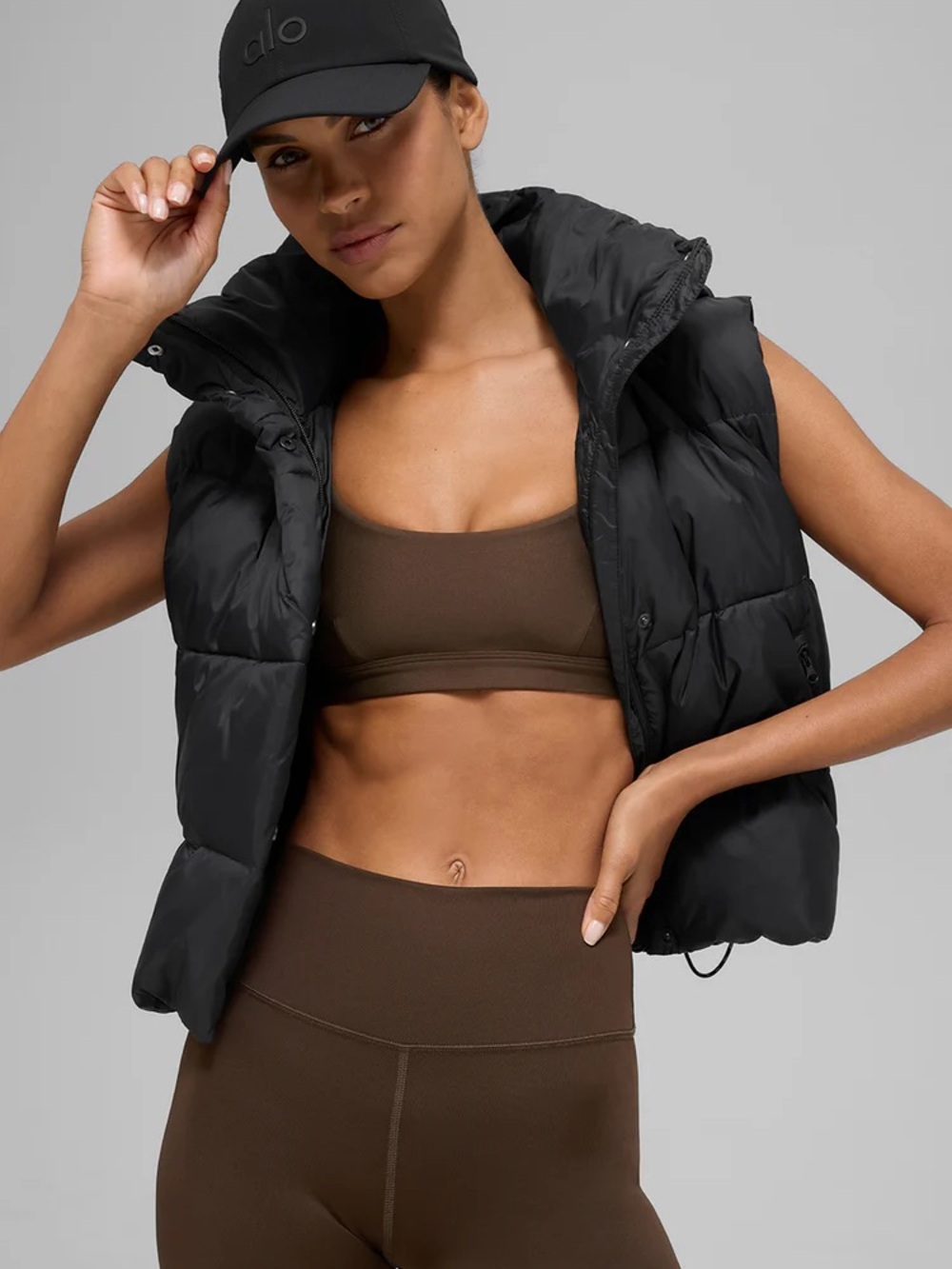 ALO Hooded Puffer Vest - like new.